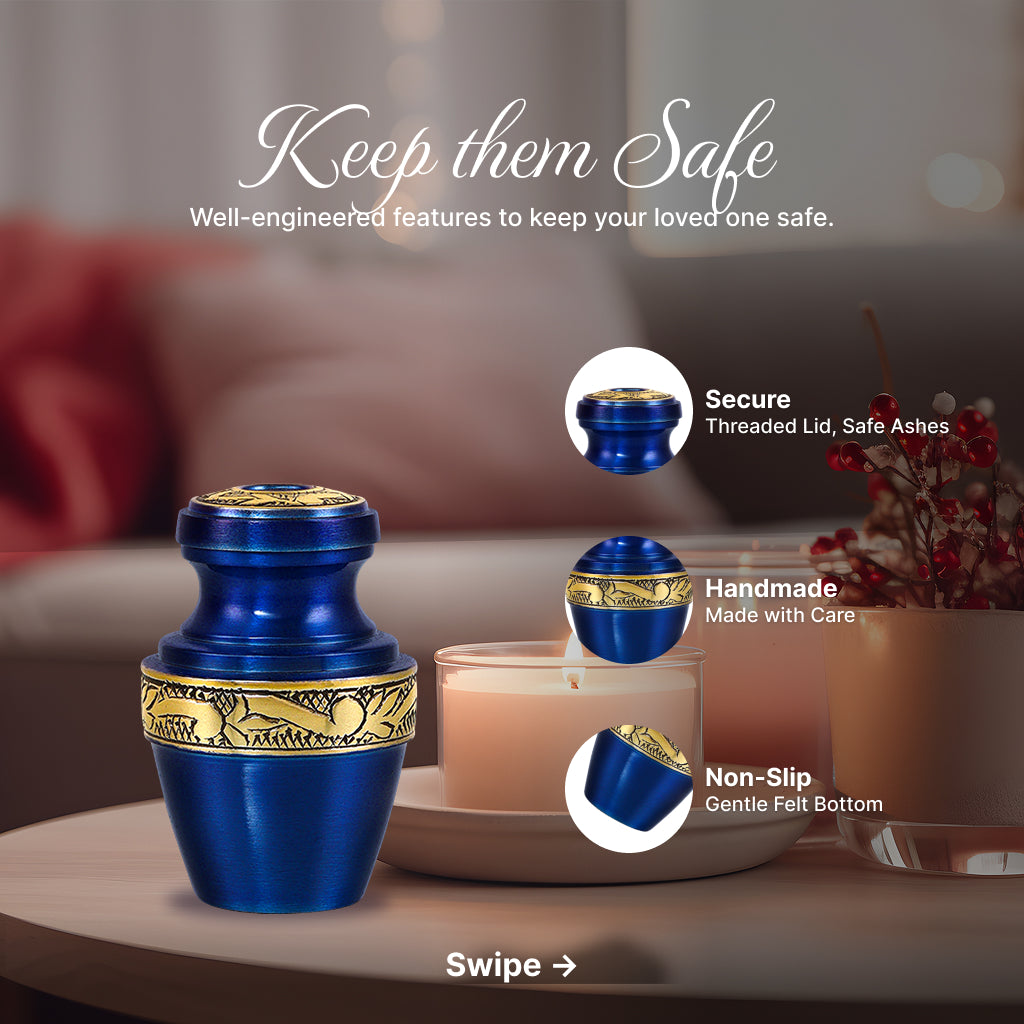 Engraved Grecian Cremation Urn