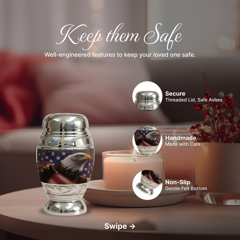 Eagle American Flag Premium Urn