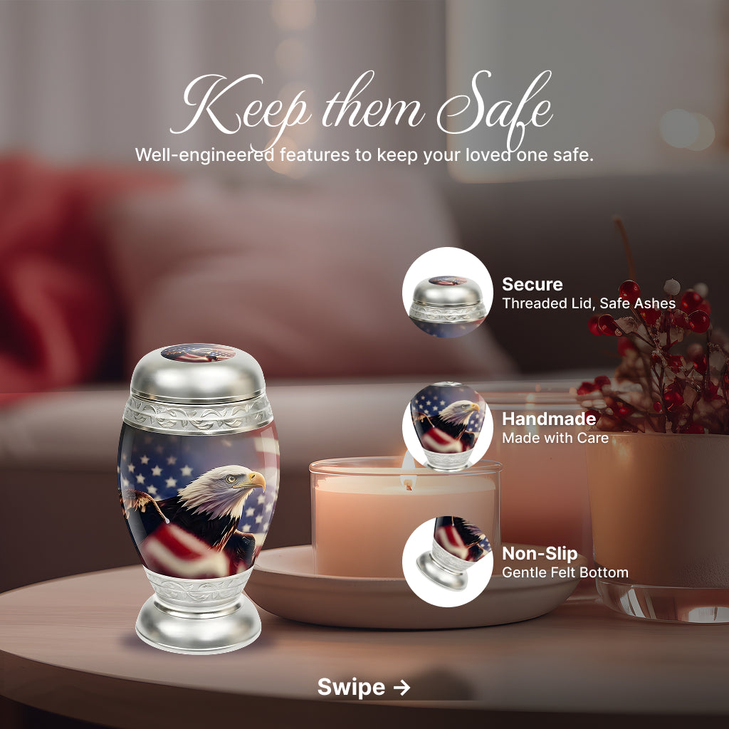 Eagle American Flag Premium Urn