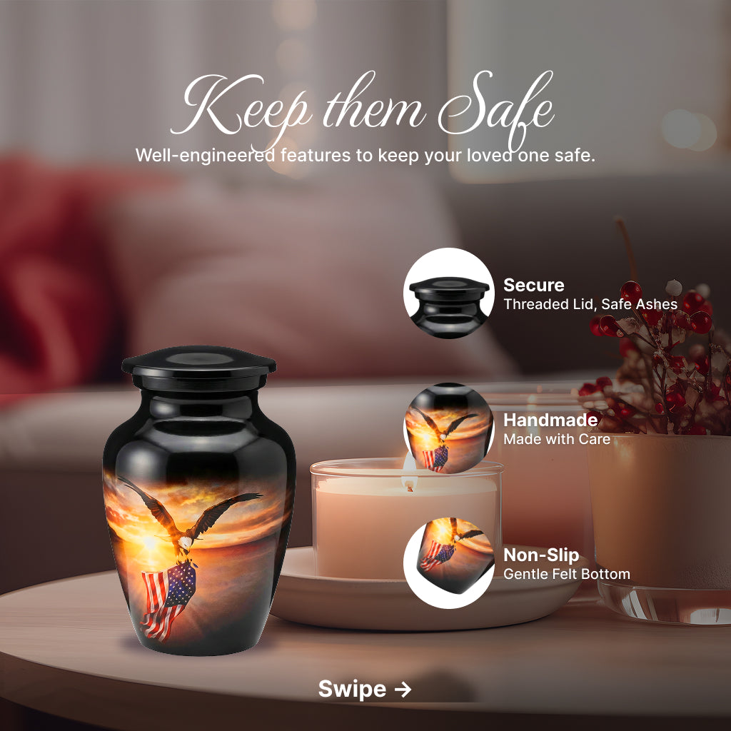 American Flag Tribute Urn