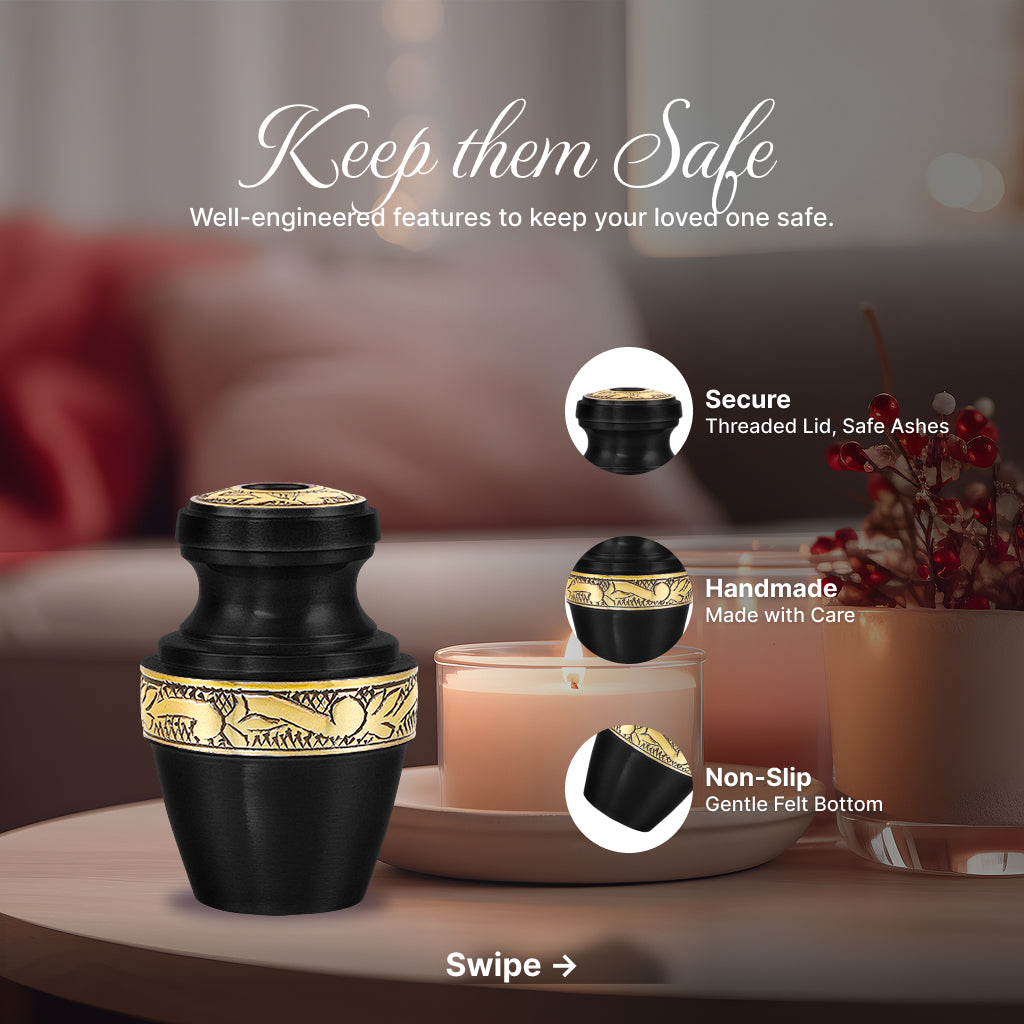 Engraved Grecian Cremation Urn
