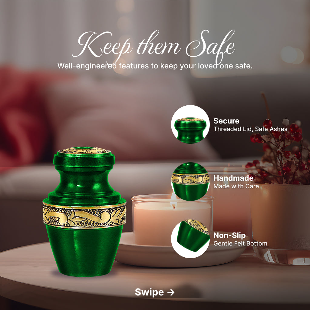 Engraved Grecian Cremation Urn