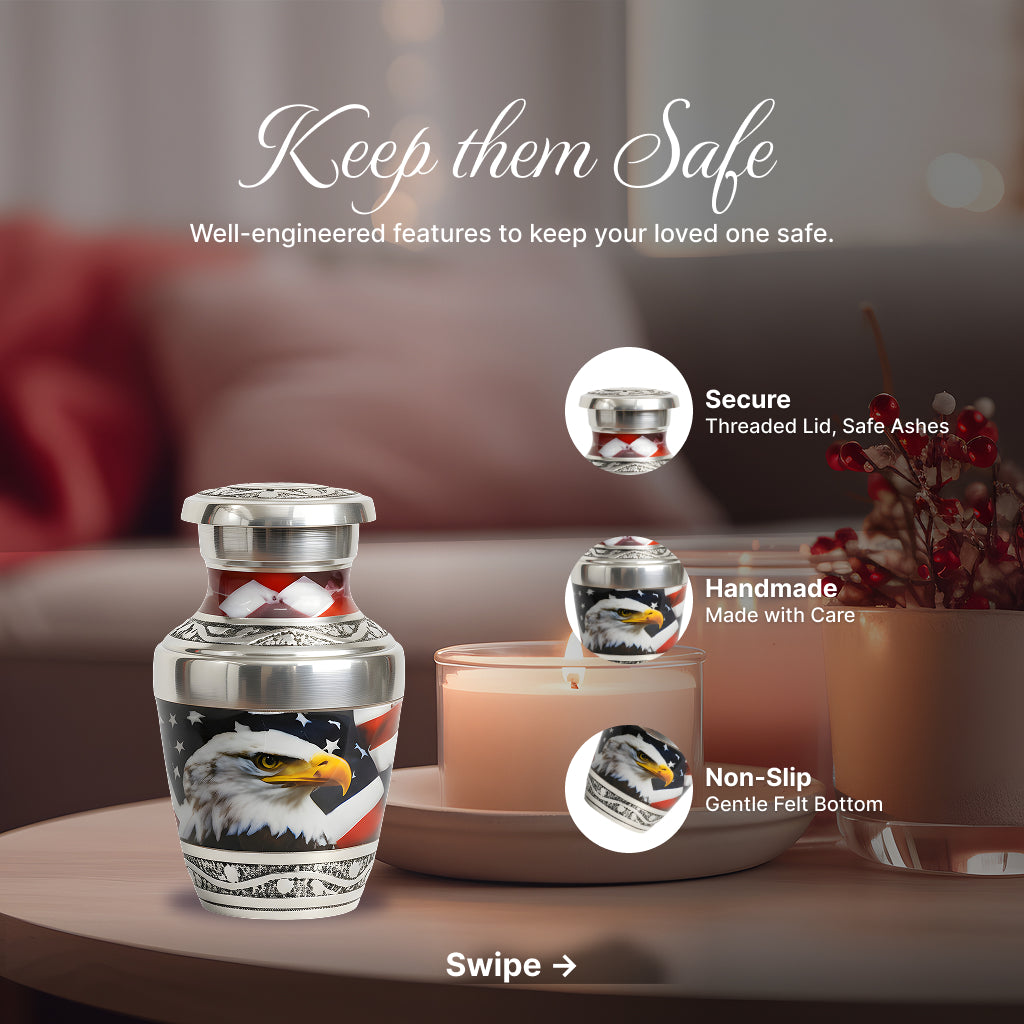 Eagle American Flag Premium Urn