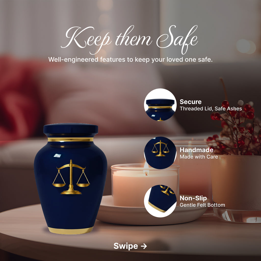 Scales of Justice Memorial Urn