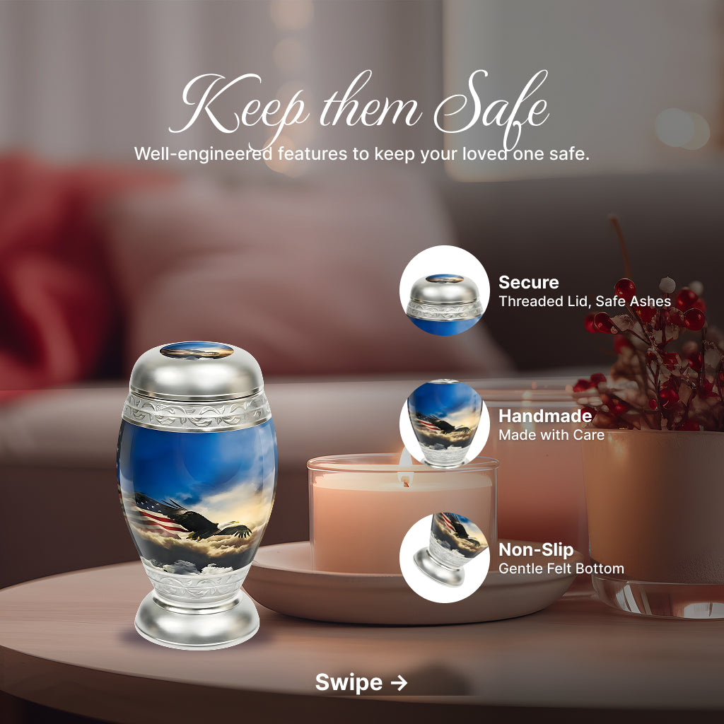 Eagle American Flag Premium Urn