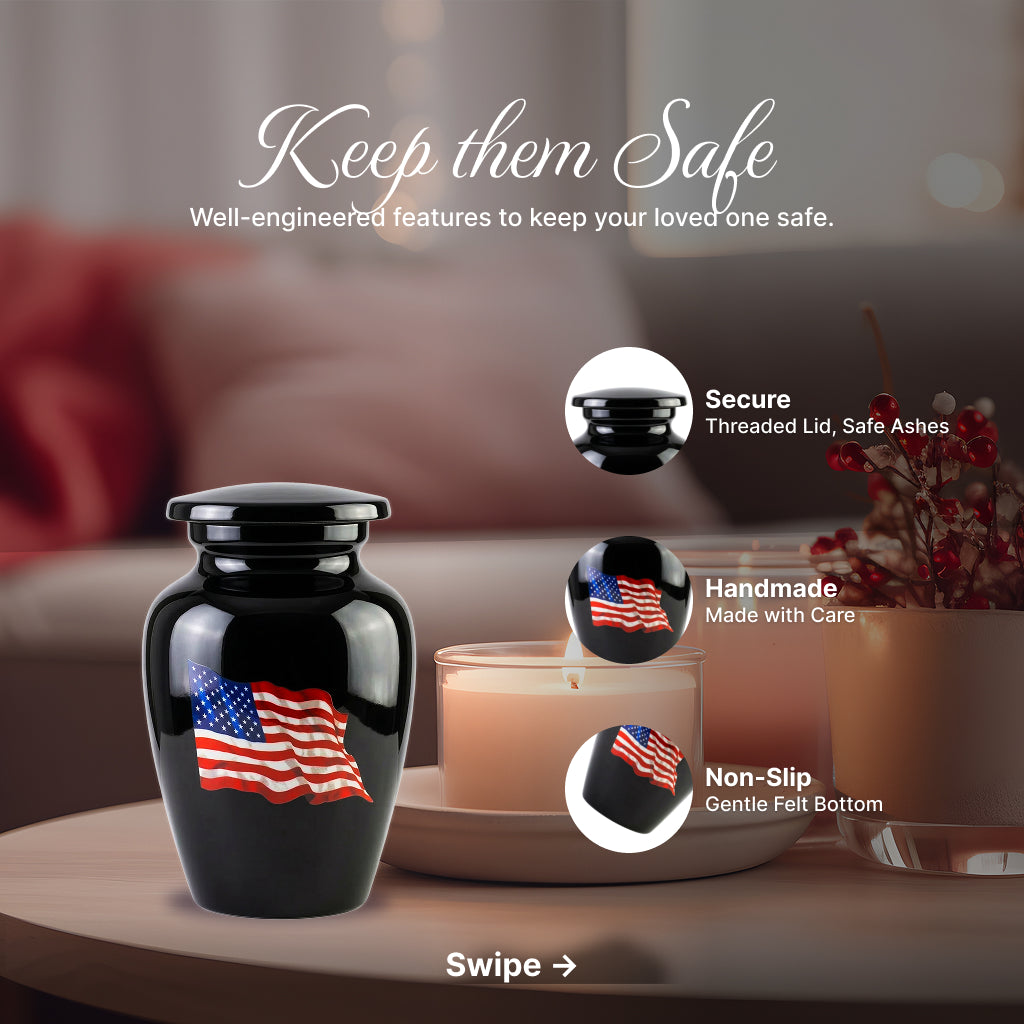 American Flag Tribute Urn