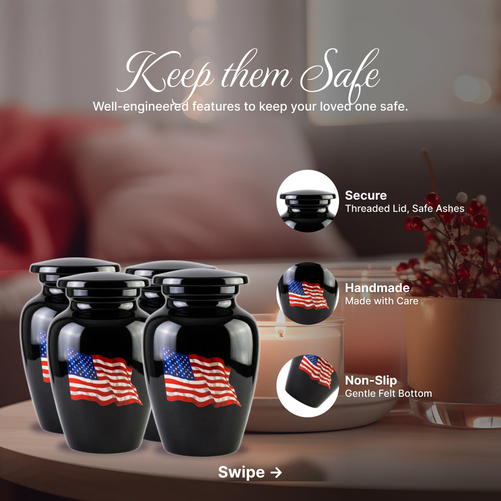 American Flag Tribute Urn