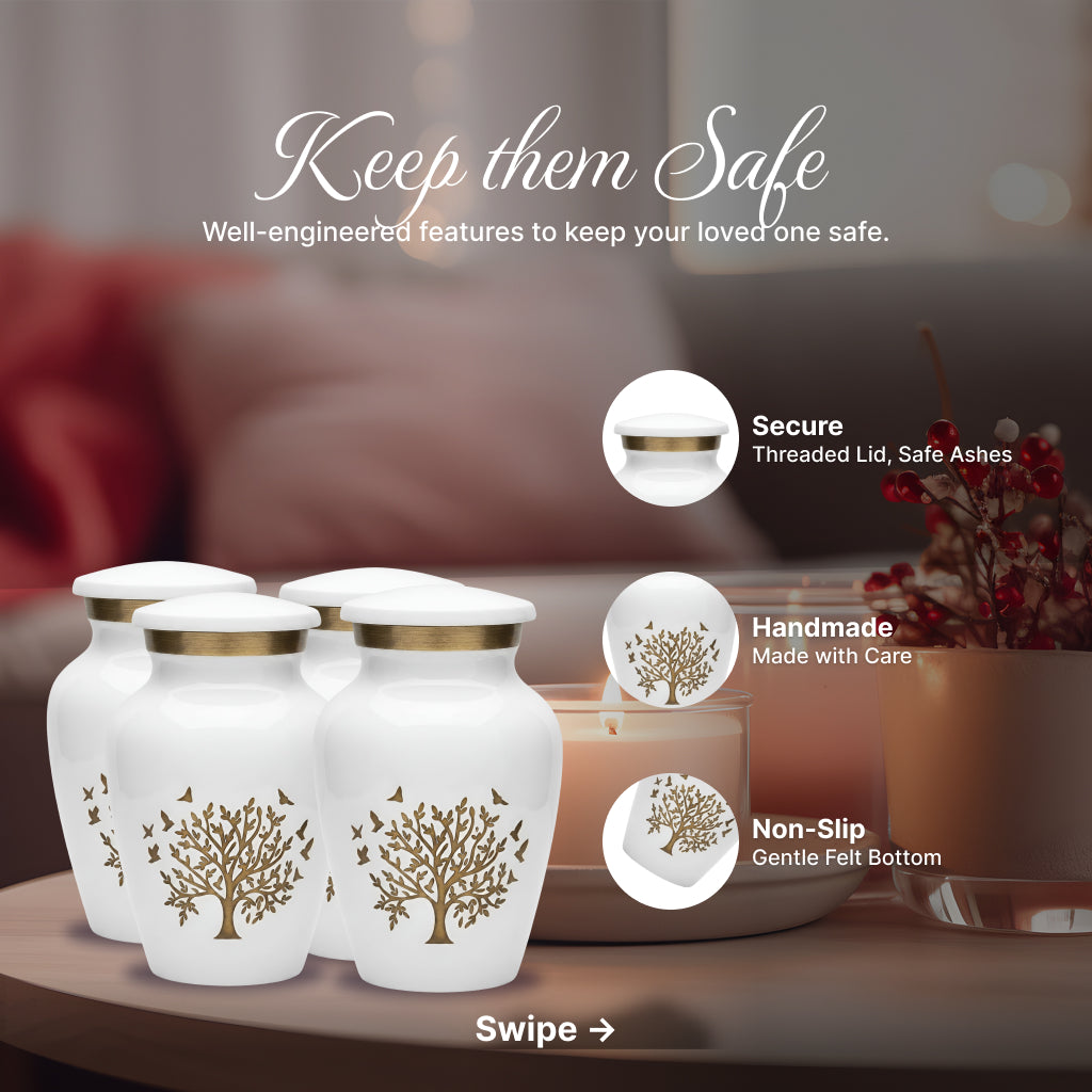 Ornate Tree of Life Motif Urn