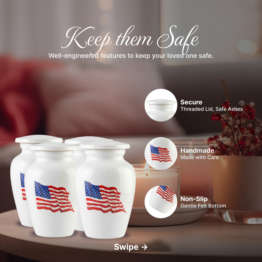 American Flag Tribute Urn
