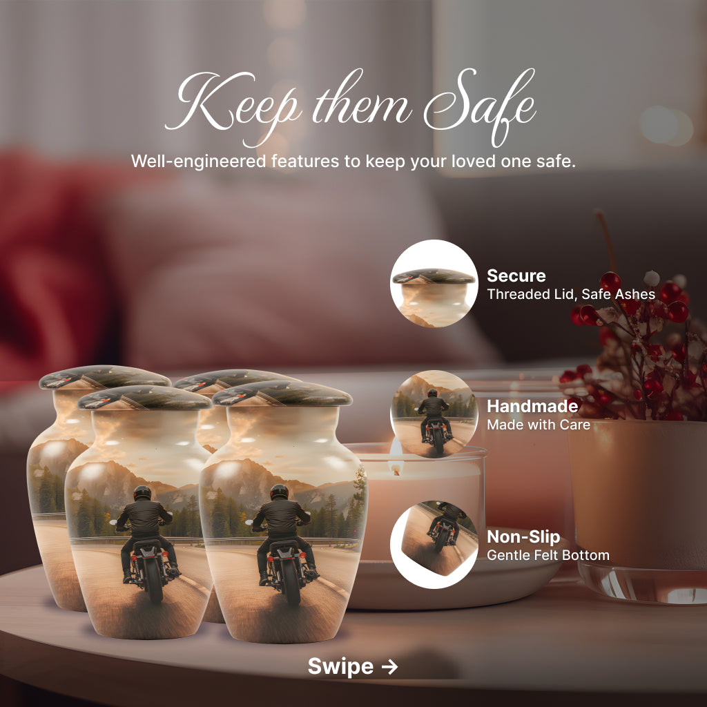 Motorcycle Image Urn