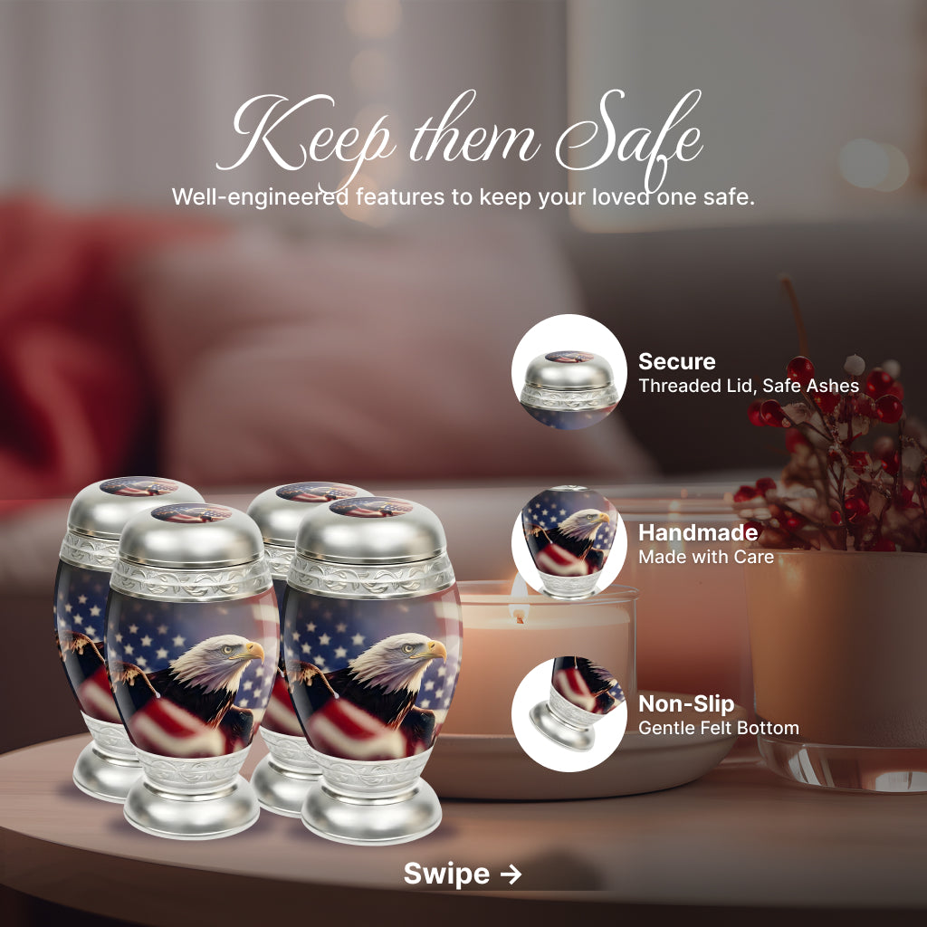 Eagle American Flag Premium Urn