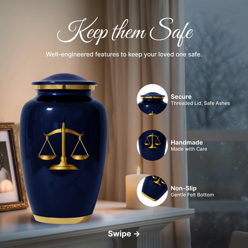 Scales of Justice Memorial Urn