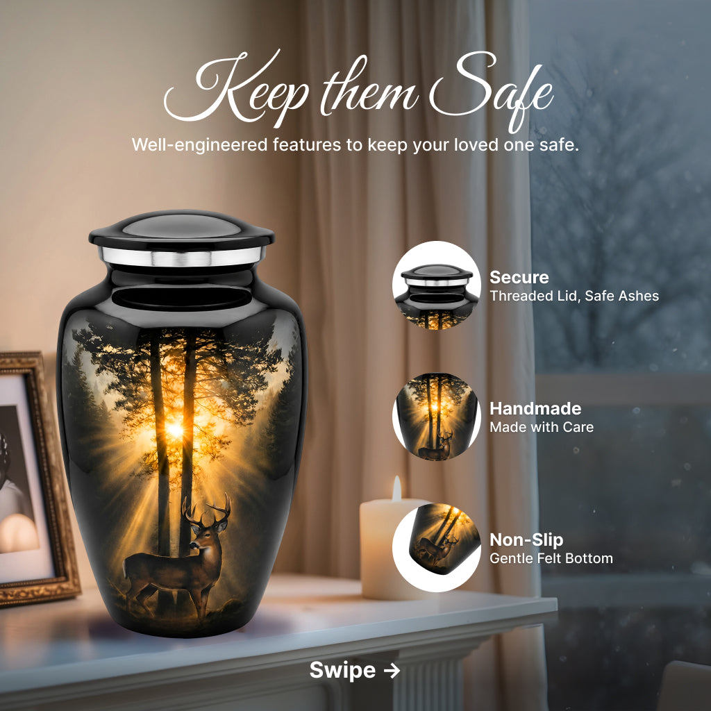 Deer Image Cremation Urn