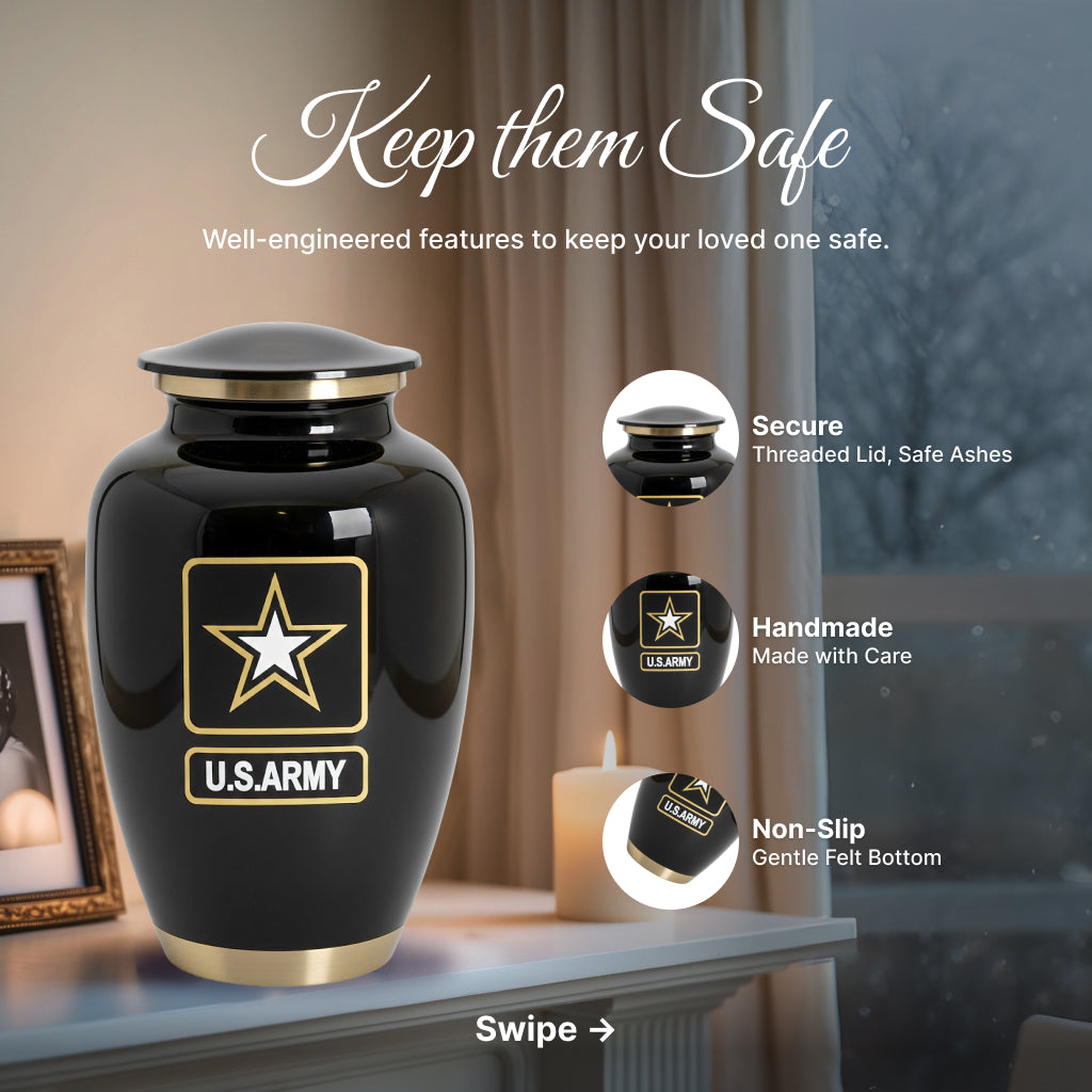 Army Veteran Memorial Urn