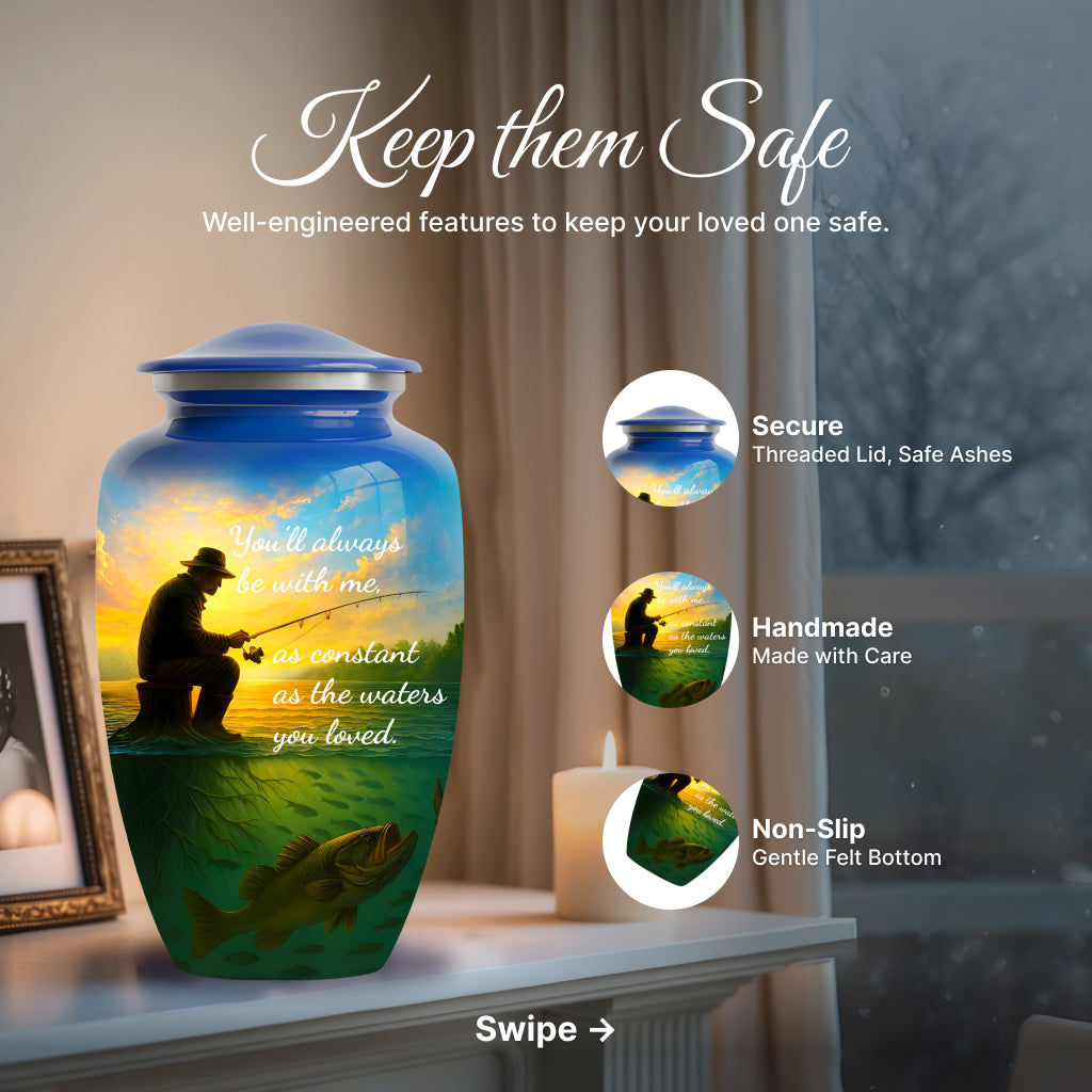 Fishing Image Urn
