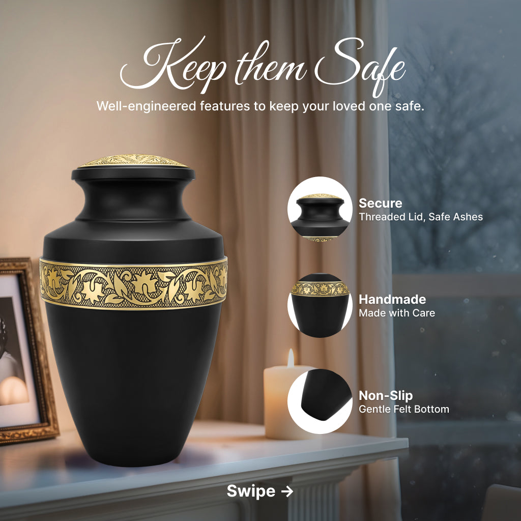 Engraved Grecian Cremation Urn