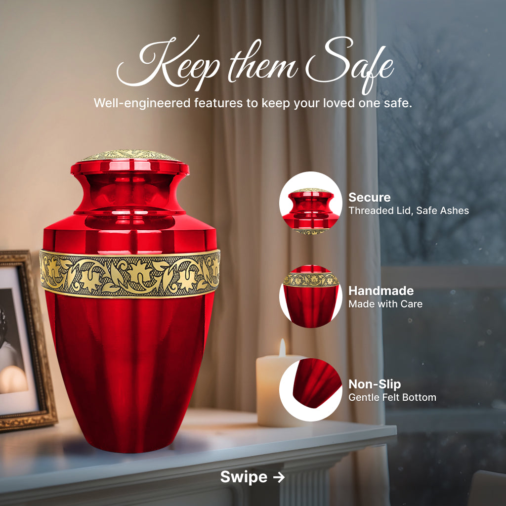 Engraved Grecian Cremation Urn