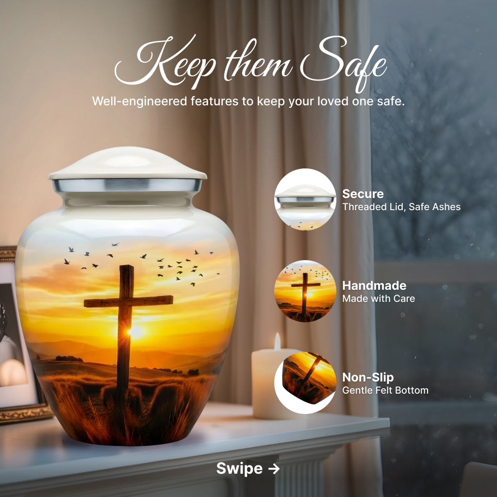 Cross Image Cremation Urn