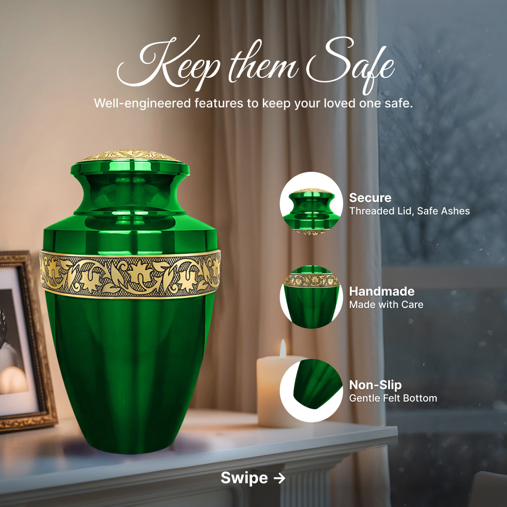Engraved Grecian Cremation Urn