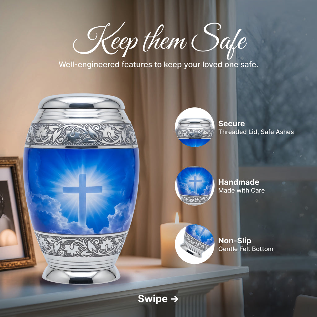 Cross Image Cremation Urn