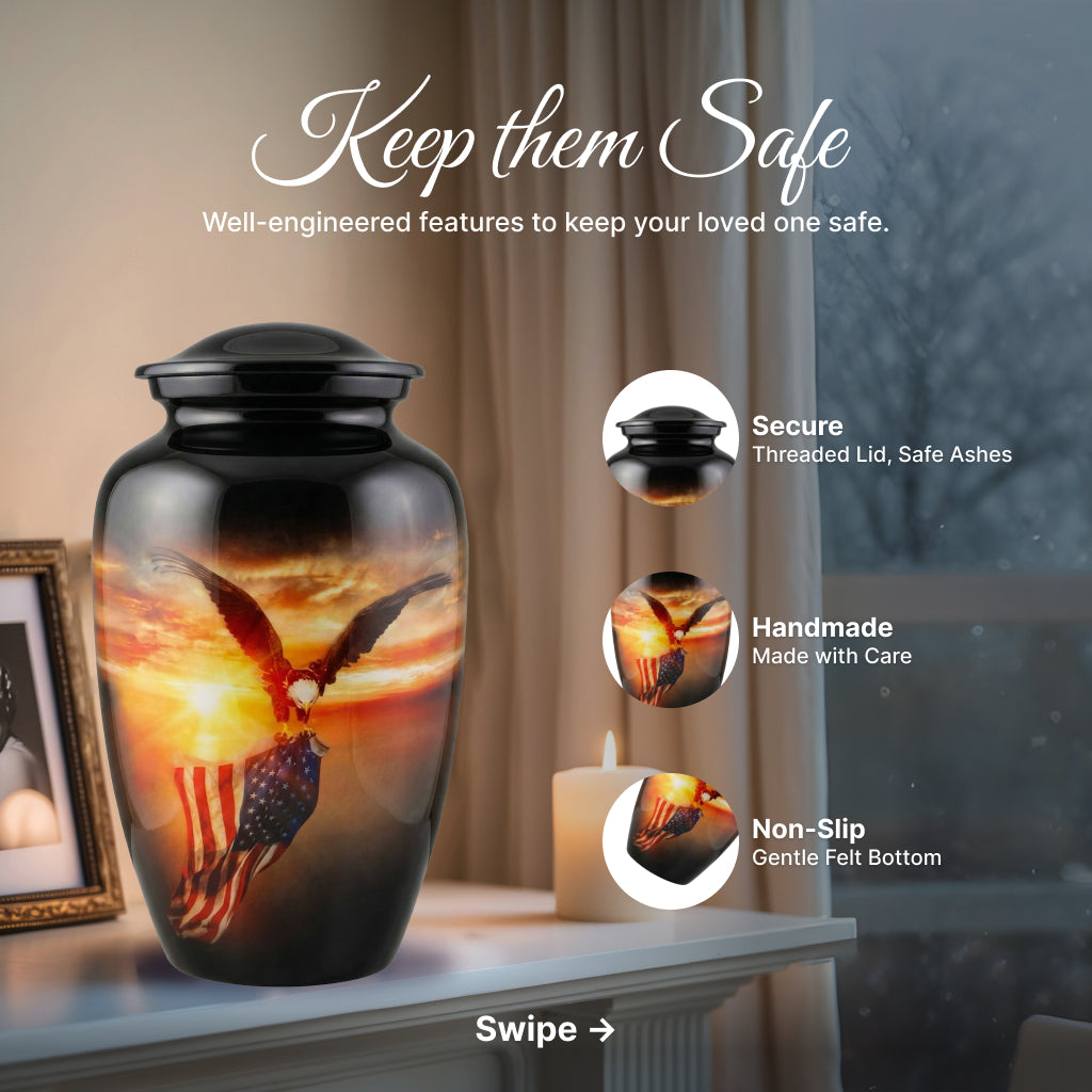 American Flag Tribute Urn