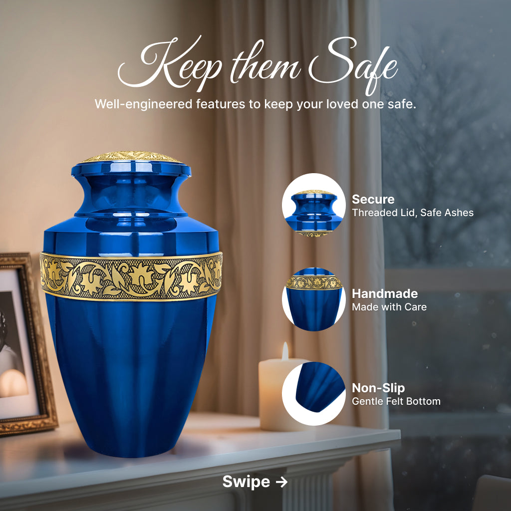 Engraved Grecian Cremation Urn