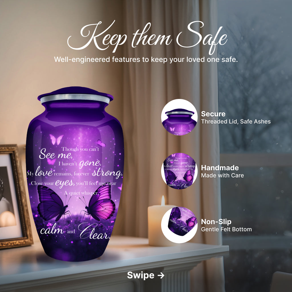 Butterfly Engraved Cremation Urn