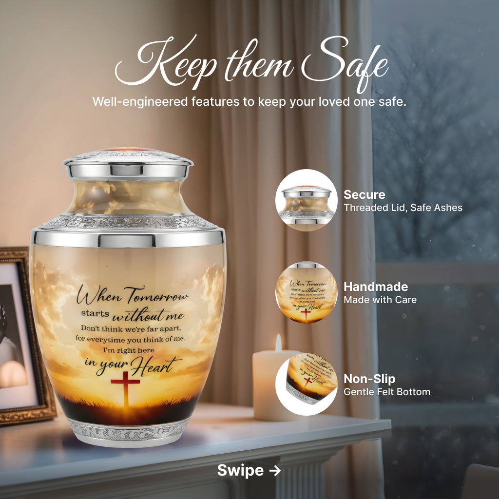 Cross Image Cremation Urn