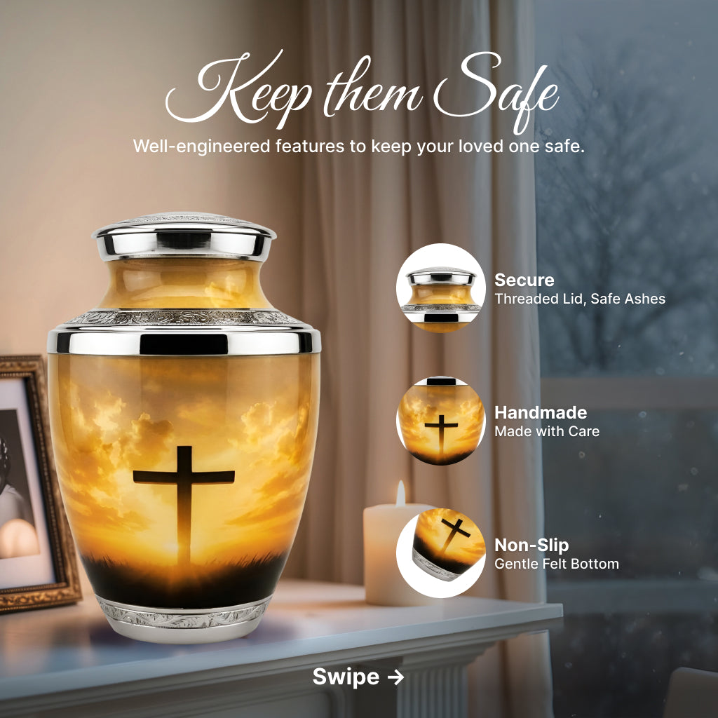 Cross Image Cremation Urn