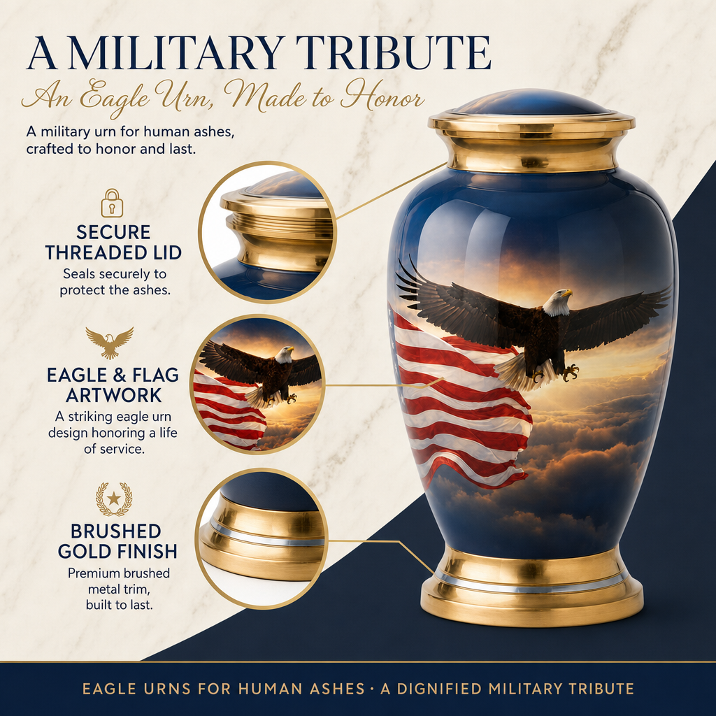 Eagle American Flag Premium Urn