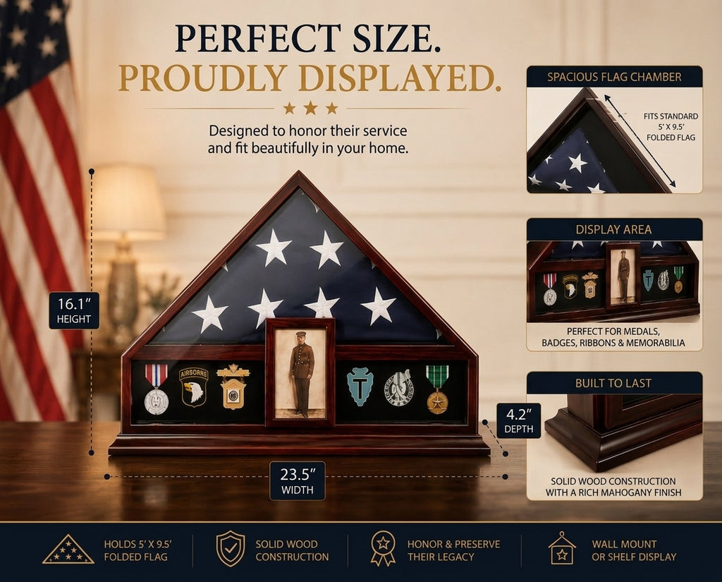 Memorial Flag Display Case