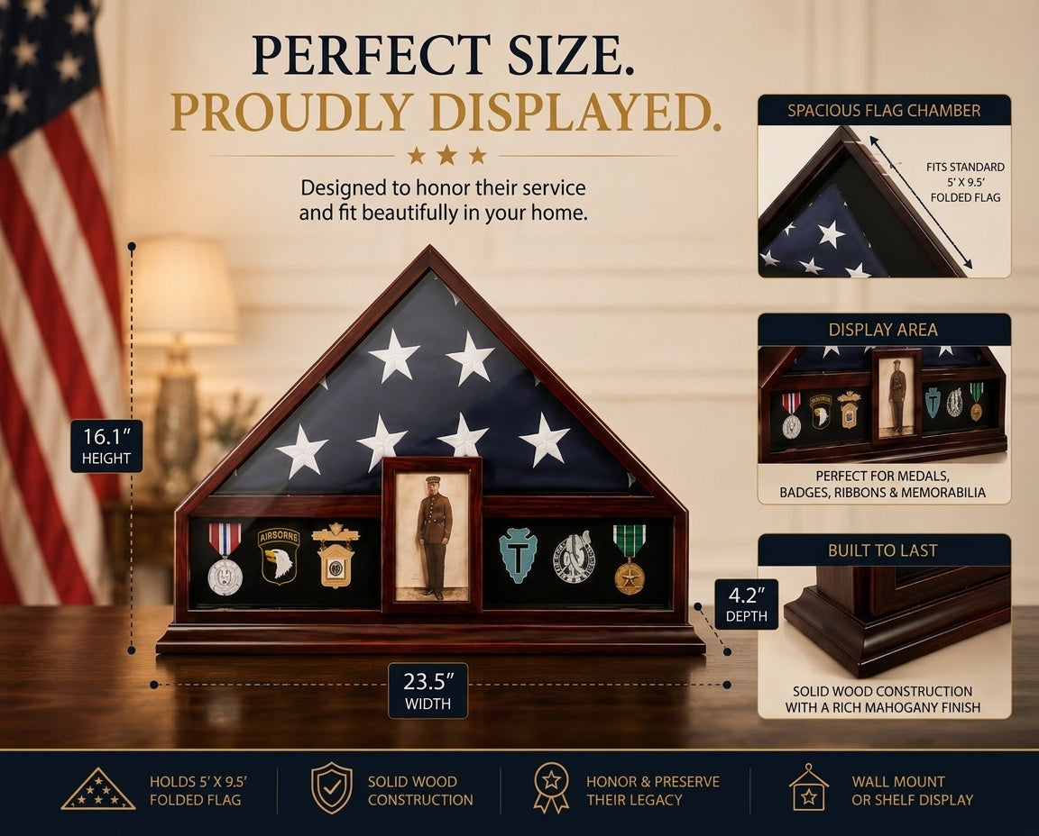 Memorial Flag Display Case