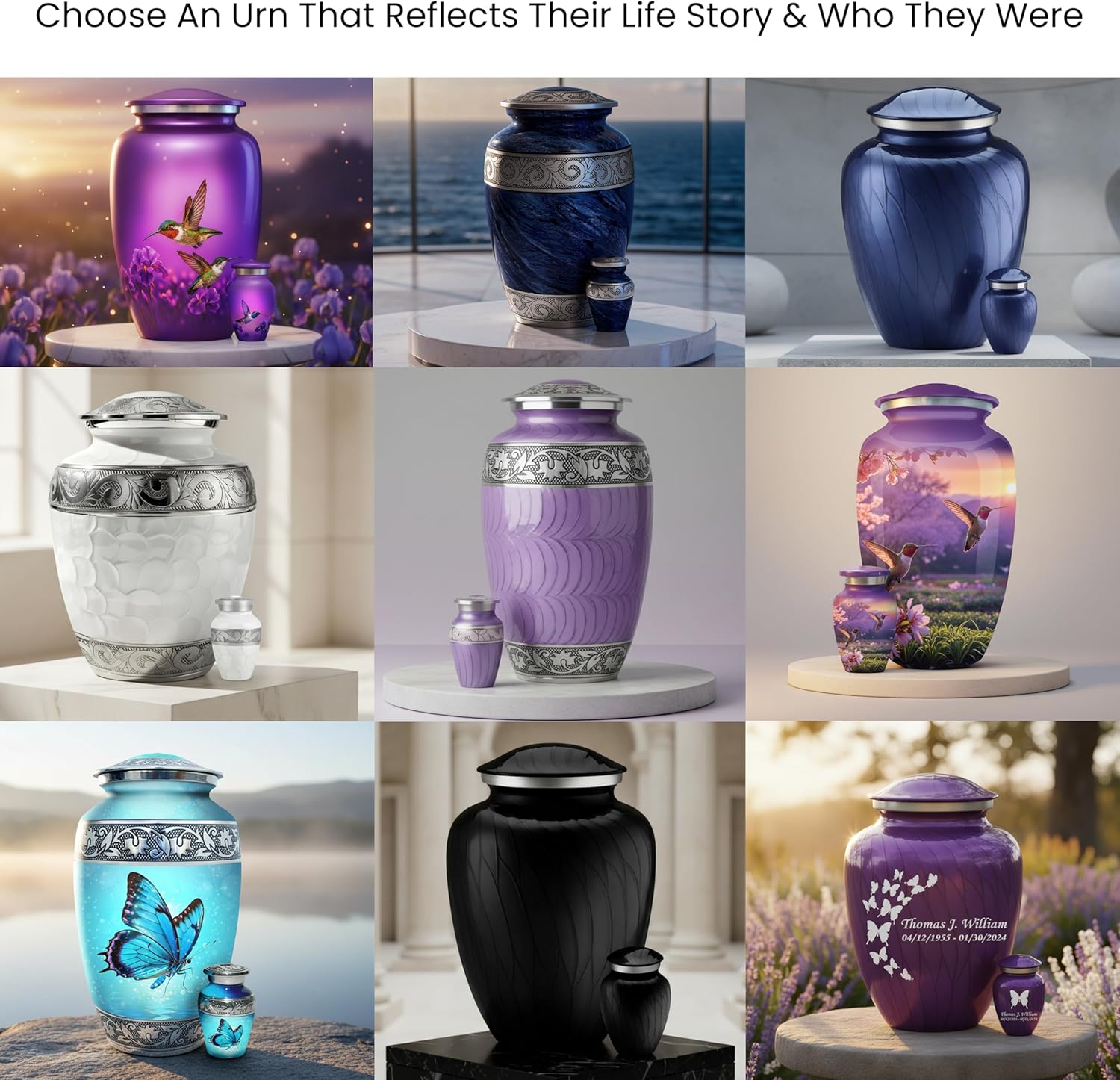 3D Heart Crystal Photo and Urn