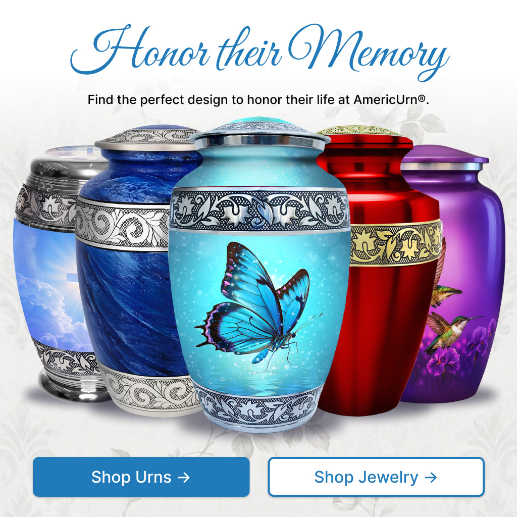 Butterfly Engraved Cremation Urn