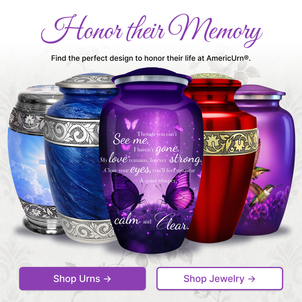 Butterfly Engraved Cremation Urn