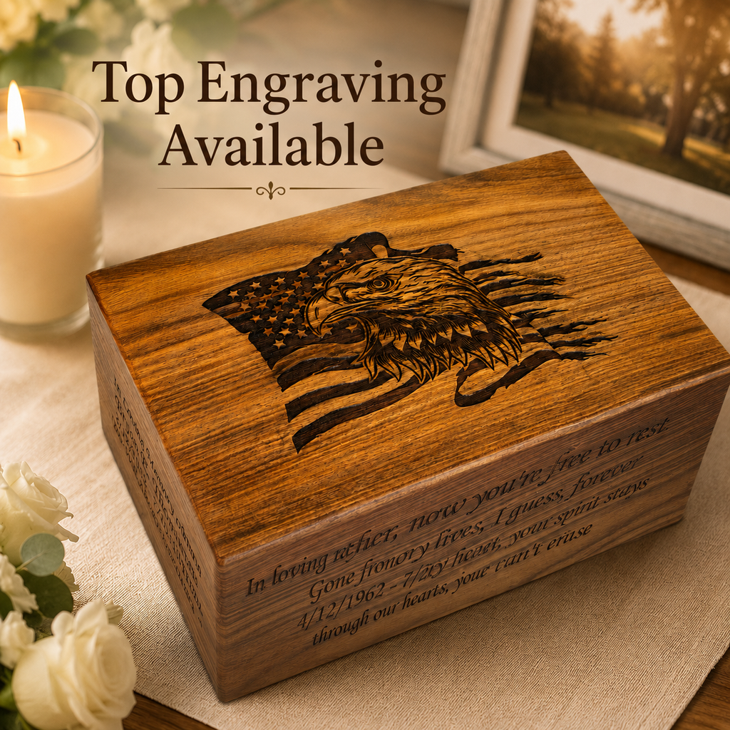 Heritage Wooden Plain Cremation Urn