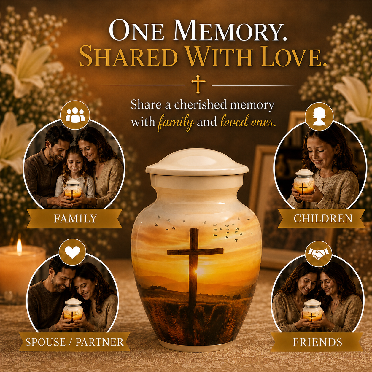 Cross Cremation Urn