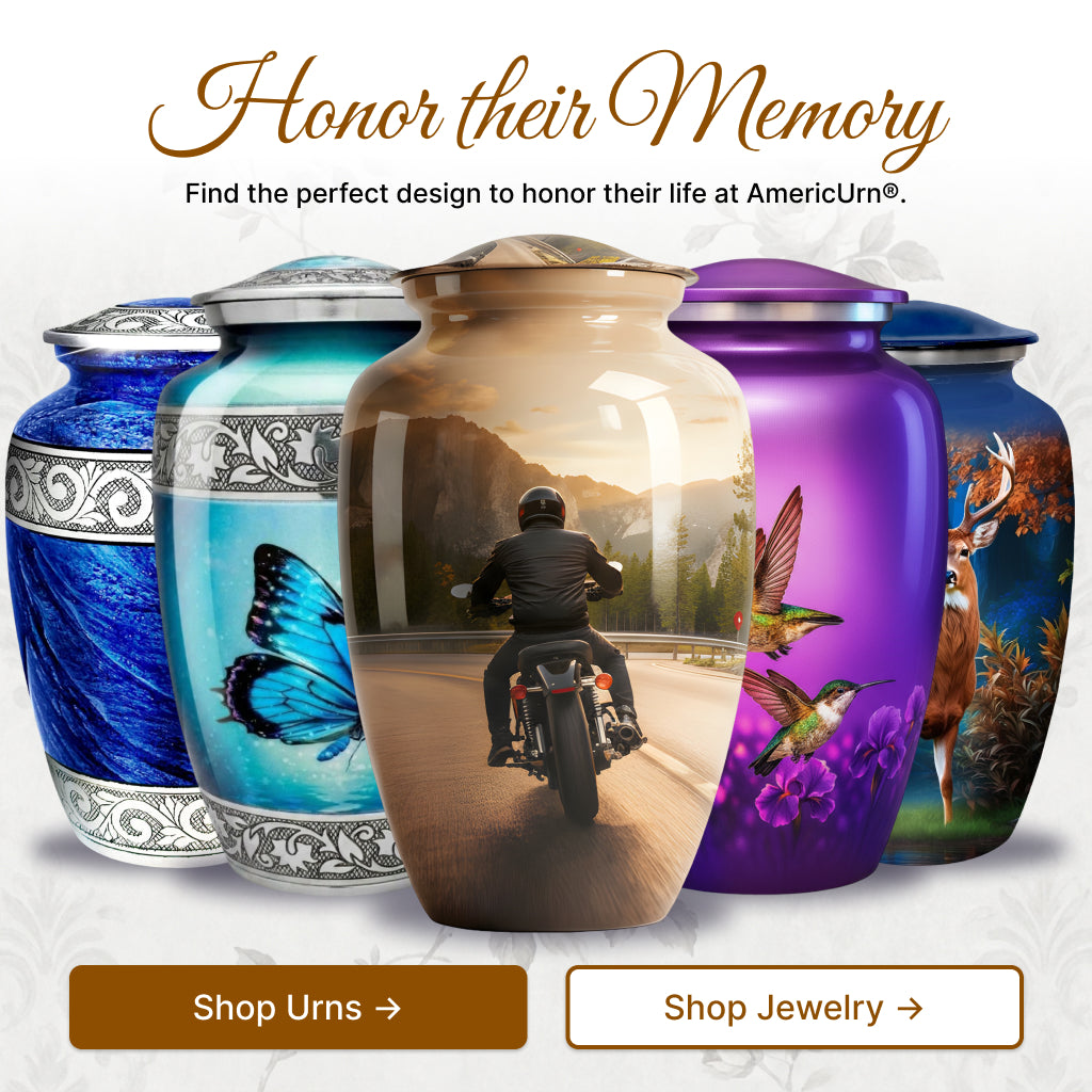 Motorcycle Image Urn