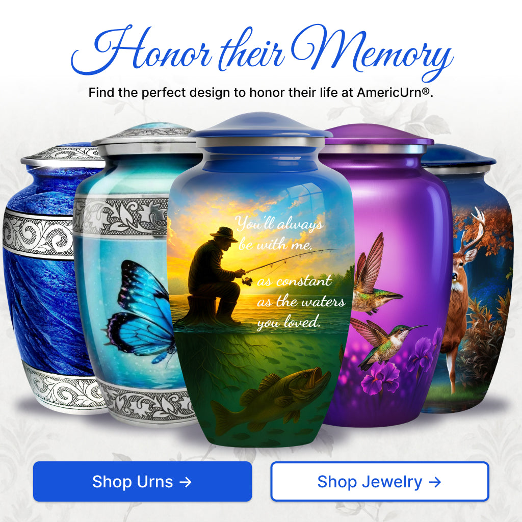 Fishing Image Urn