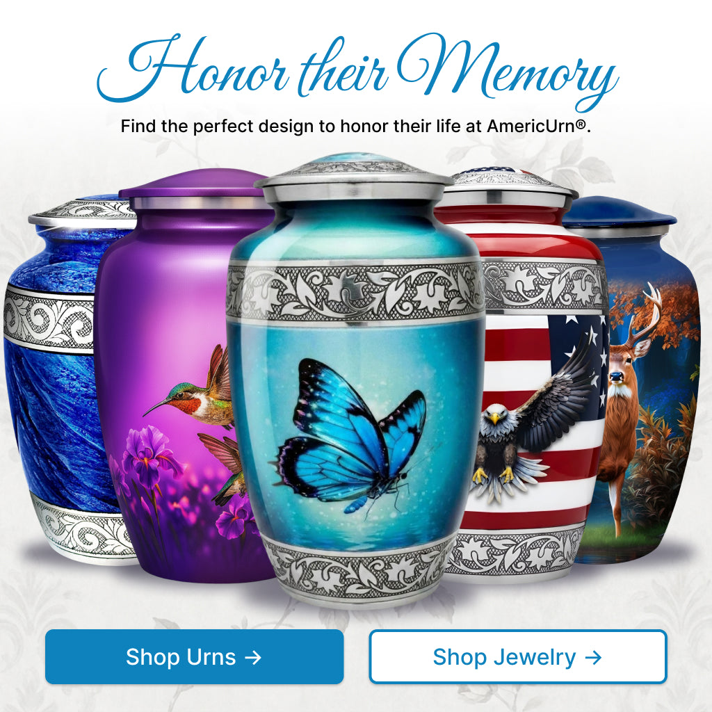 Butterfly Engraved Cremation Urn