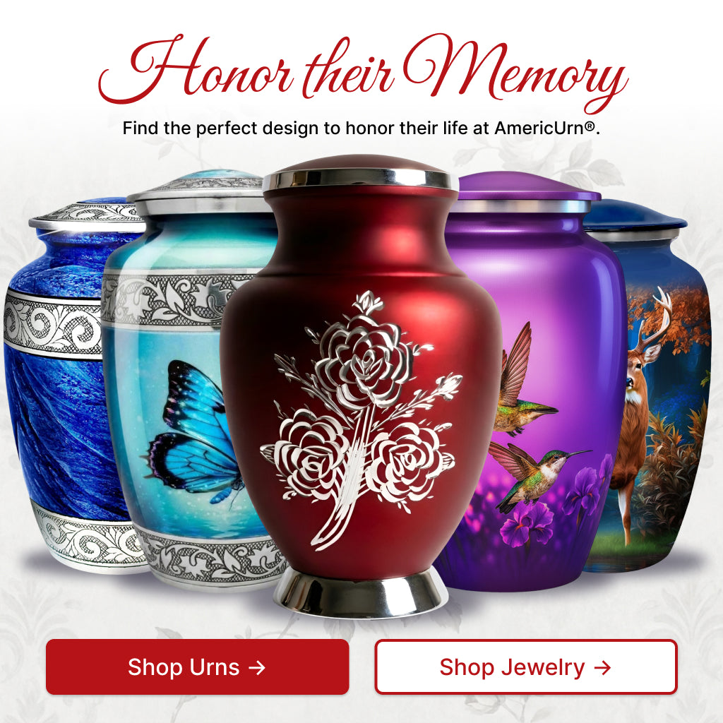 Rose & Silver Image Urn