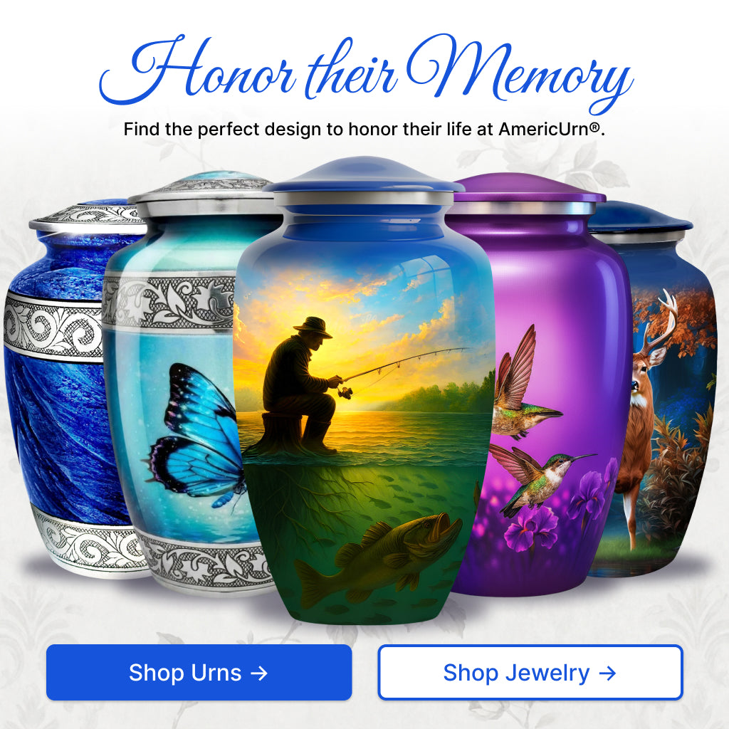 Fishing Image Urn