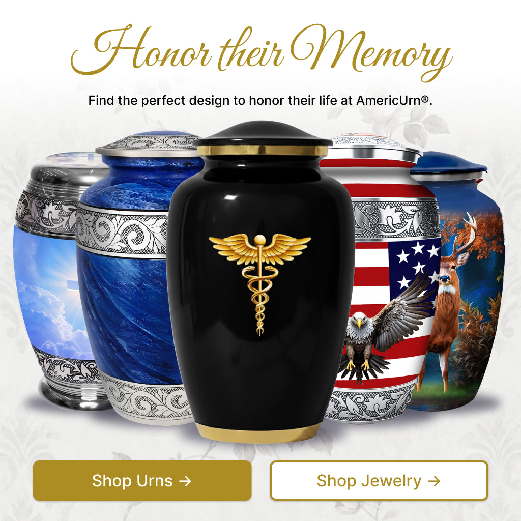 Medical Professional Memorial Urn (Caduceus Design)