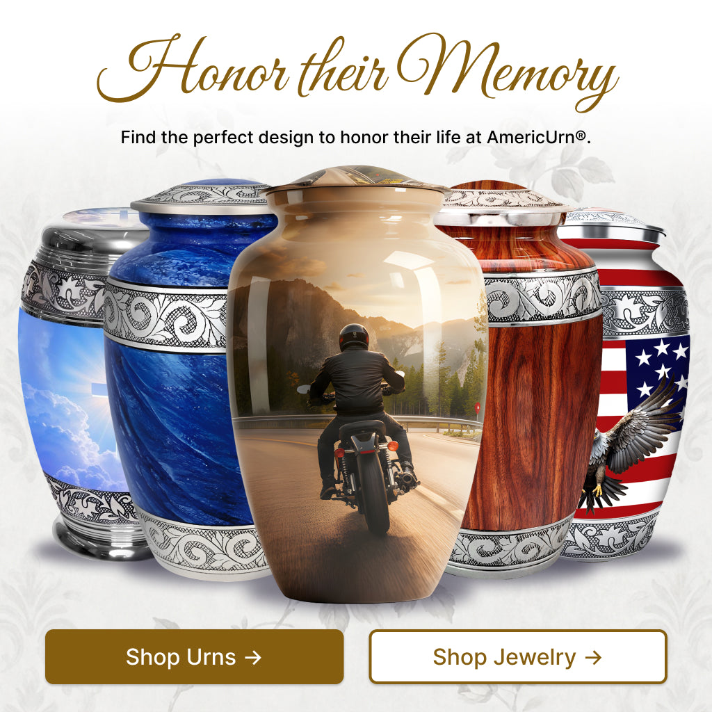Motorcycle Image Urn