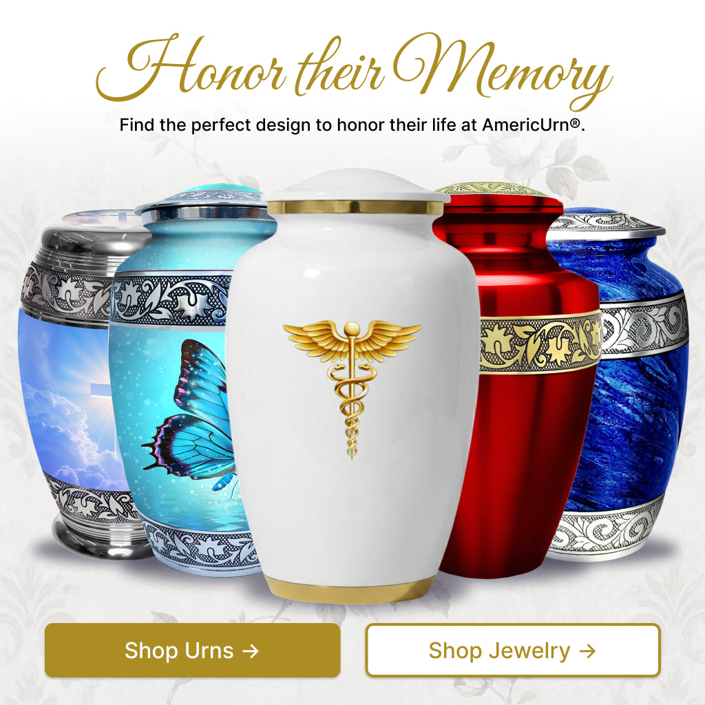 Medical Professional Memorial Urn (Caduceus Design)