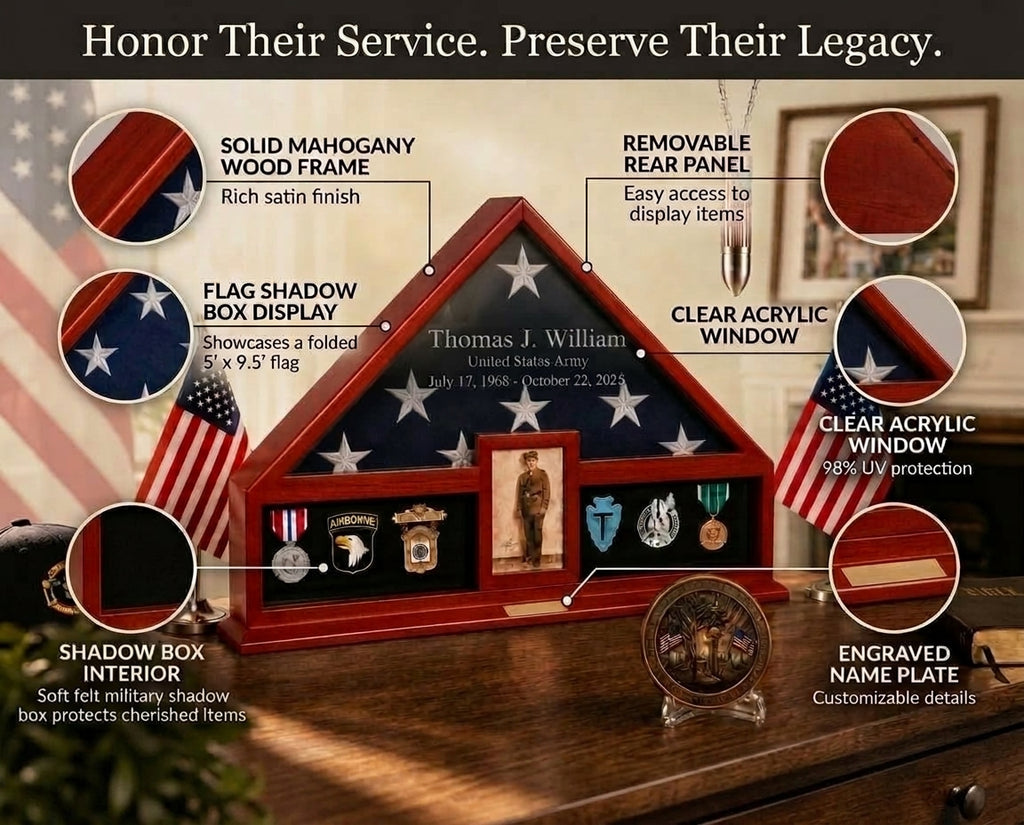 Memorial Flag Display Case