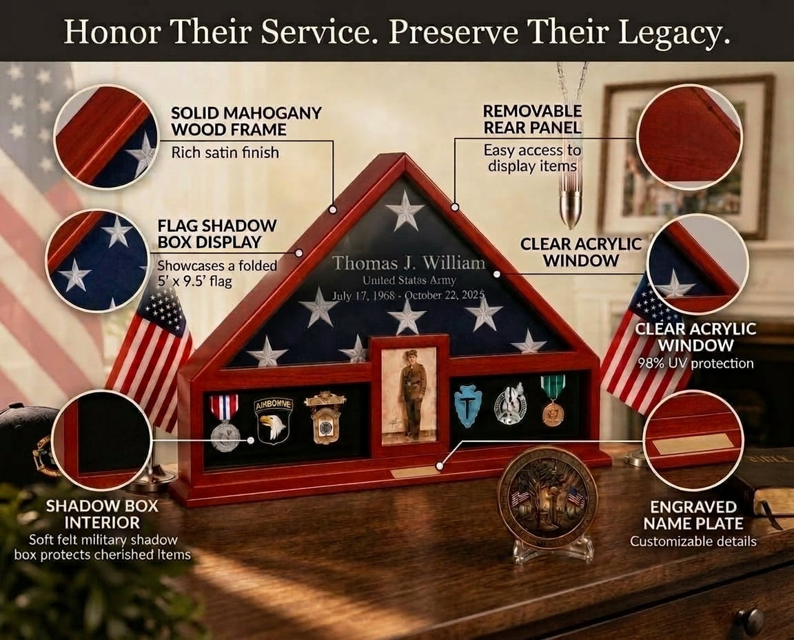 Memorial Flag Display Case