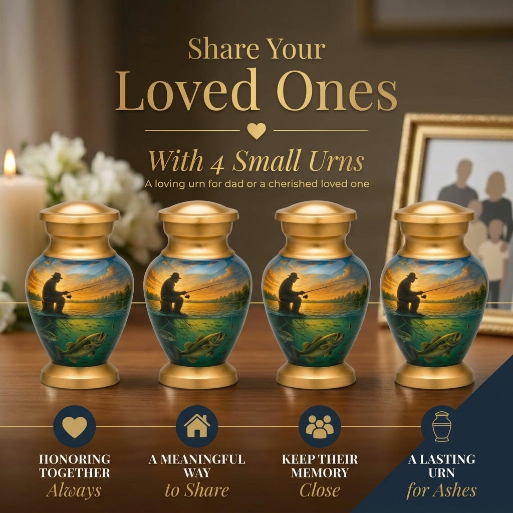 Fishing Image Urn