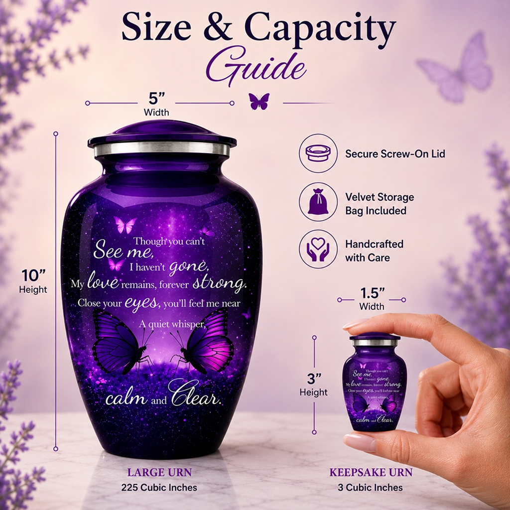 Butterfly Image Cremation Urn