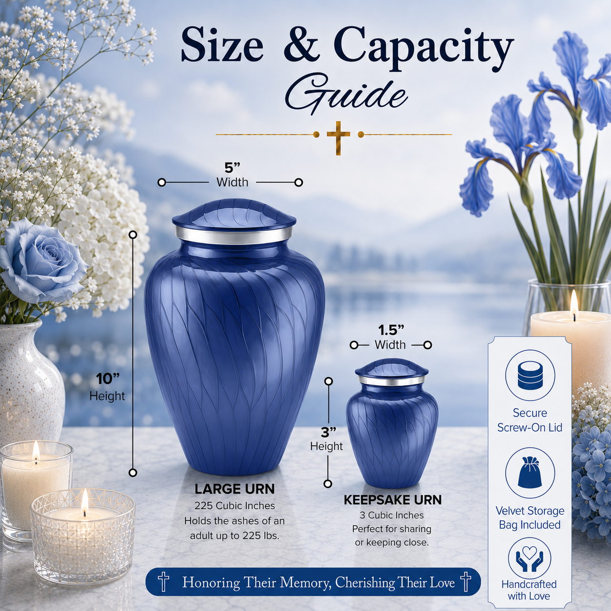Serenity Curve Pearl Urn